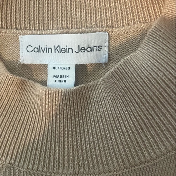 Calvin Klein Quiet Luxury Women's XL Mock Neck Cropped Monogram Sweater - Picture 8 of 8